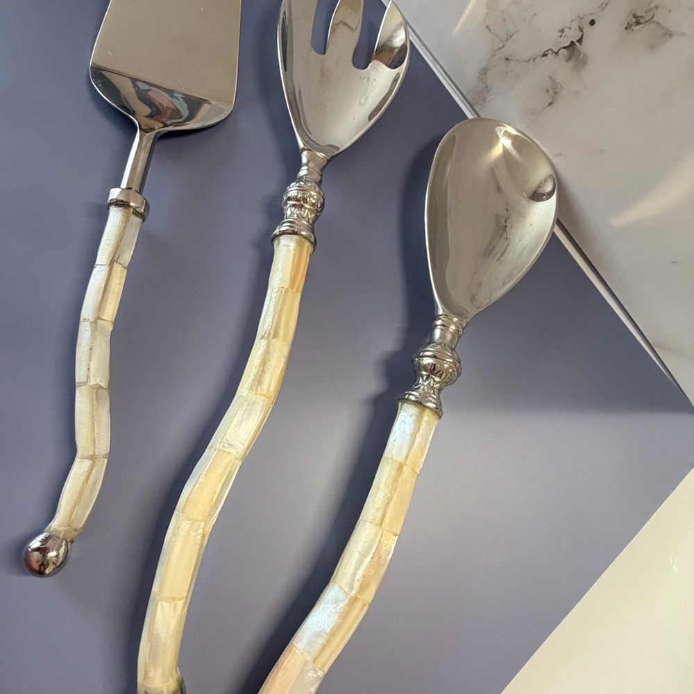Elegant Cream and Silver Serving Set - Home Accents - Picture 3 of 10